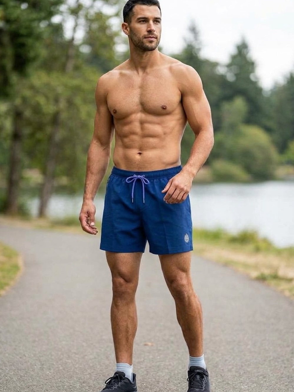 Stio CFS Drifter Lined Shorts Men’s M Cobalt Night 5in Swim Running NWT